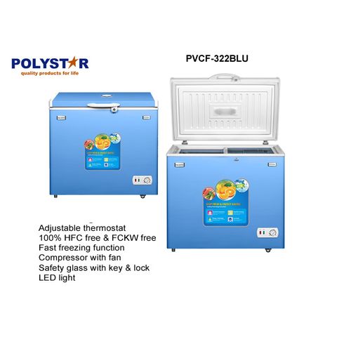 Polystar Chest Freezer PVCF-322BLU