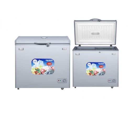 POLYSTAR PVCF-258L 142L CHEST FREEZER GREY COLOUR ADJUSTABLE LEG WITH LOCK AND KEY OUTSIDE CONDENSER