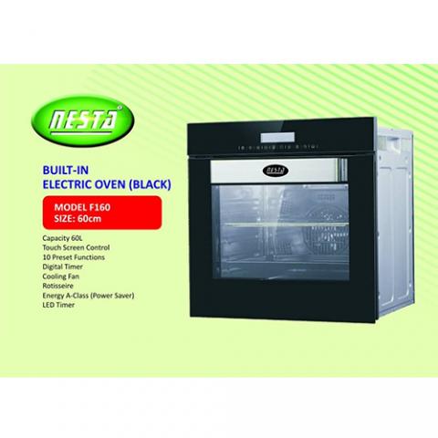 NESTA 60CM BUILT IN ELECTRIC OVEN |F160| (BLACK)