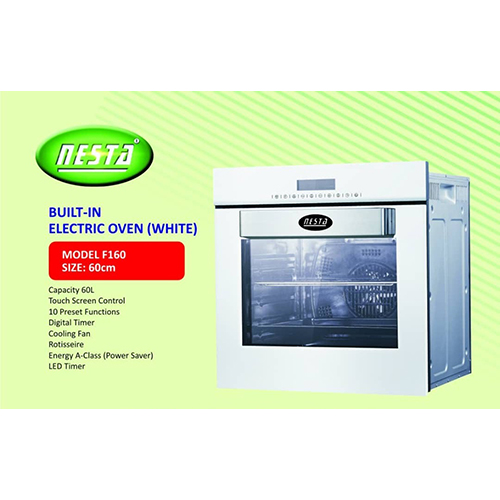 NESTA 60CM BUILT IN ELECTRIC OVEN |F160| (WHITE)