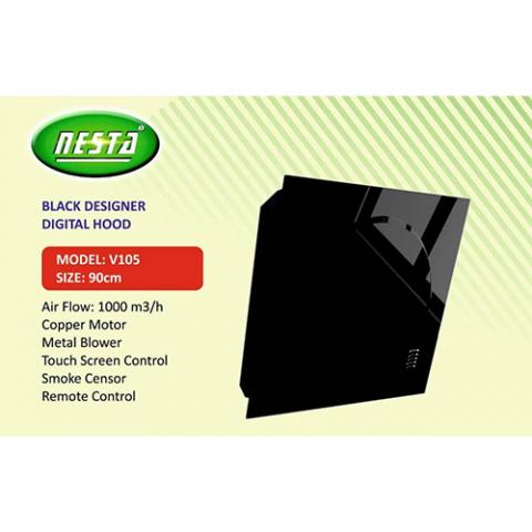 NESTA 90CM BLACK DESIGNER DIGITAL HOOD | V105|