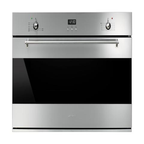 Smeg Oven | 90cm 95 Litres SF9370GGX Built-In Classic Gas Oven Eclipse Glass - Stainless Steel Black