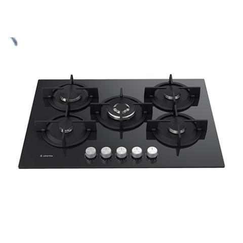 Ariston Hob Cooker | 72cm, Built-in Gas-On-Glass Hob – AGS72S/BK