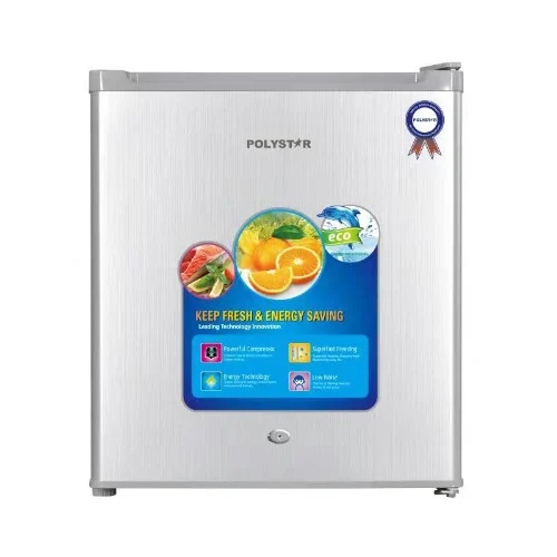 Polystar Refrigerator DFI-06/ R600a Inside Consider/ Silver Bedside refrigerator with lock/ -PV-BS79SL