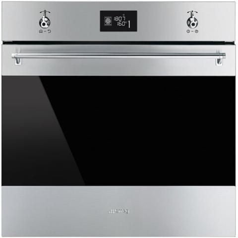 SMEG OVEN | 60CM 79 LITRES CLASSIC MULTIFUNCTION MAXI PLUS ELECTRIC THERMOVENTILATED OVEN,PYROLITIC,CLASSICA, ANTIFINGERPRINT STAINLESS STEEL