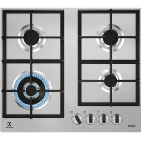 Electrolux Hob | 60 cm KGU64361Z Built-in Gas Hob In Stainless Steel With Easy Clean Coating