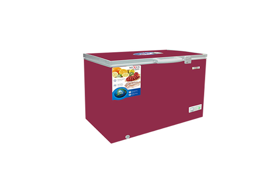 NEXUS 400E SKD CHEST FREEZER WINE RED