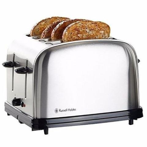 Russell Hobbs 4 Slice Toaster - Black/Silver