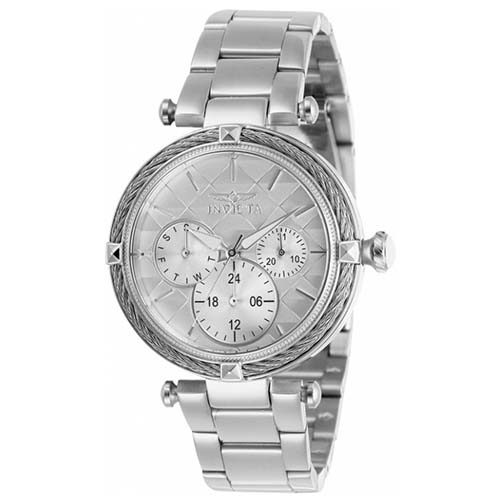 INVICTA BOLT 28955 WOMEN’S SLEEK SILVER BRACELET QUARTZ WATCH - Large