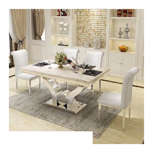 Magmun 6-Seater Marble Dining Furniture