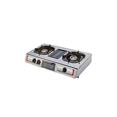 AKAI Double Burner Gas Cooker With Grill