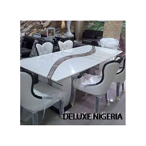 Marble Exquisite Dinning Set Furniture + 6 Sitting Chairs