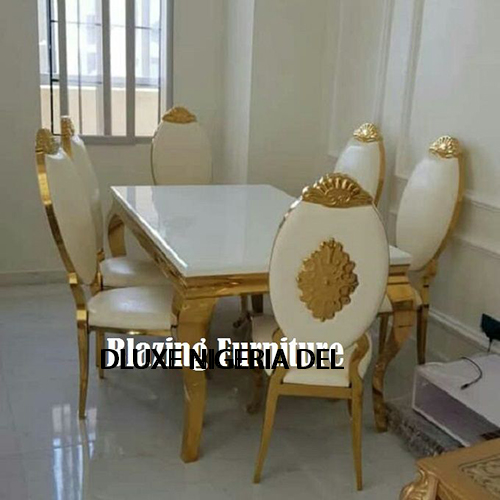 Elegant Marble Dinning With 6 Chairs (II)