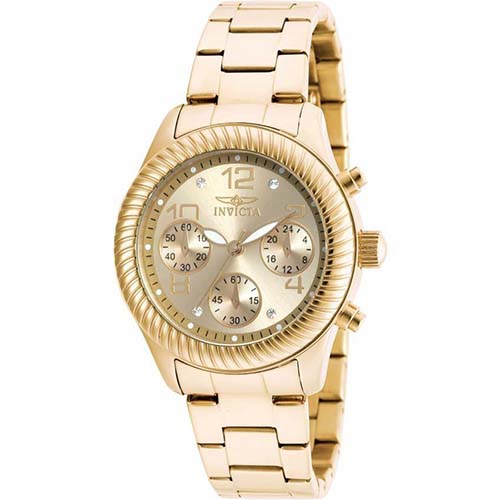 INVICTA 20266 WOMEN’S ANGEL CHRONOGRAPH YELLOW GOLD BRACELET WATCH - Medium