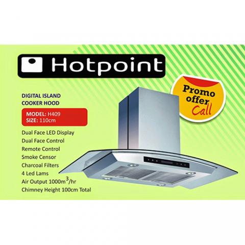 HOTPOINT 110cm DIGITAL ISLAND COOKER HOOD | H409 |