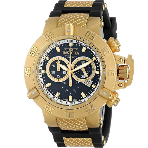 INVICTA 5514 MEN’S SUBAQUA SWISS GOLD CHRONOGRAPH WATCH - Large