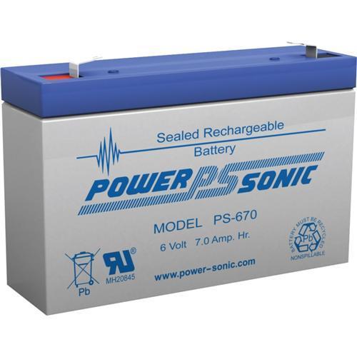 SONIK Power-Sonic Ps-670 Lead Acid Battery 6v 7ah