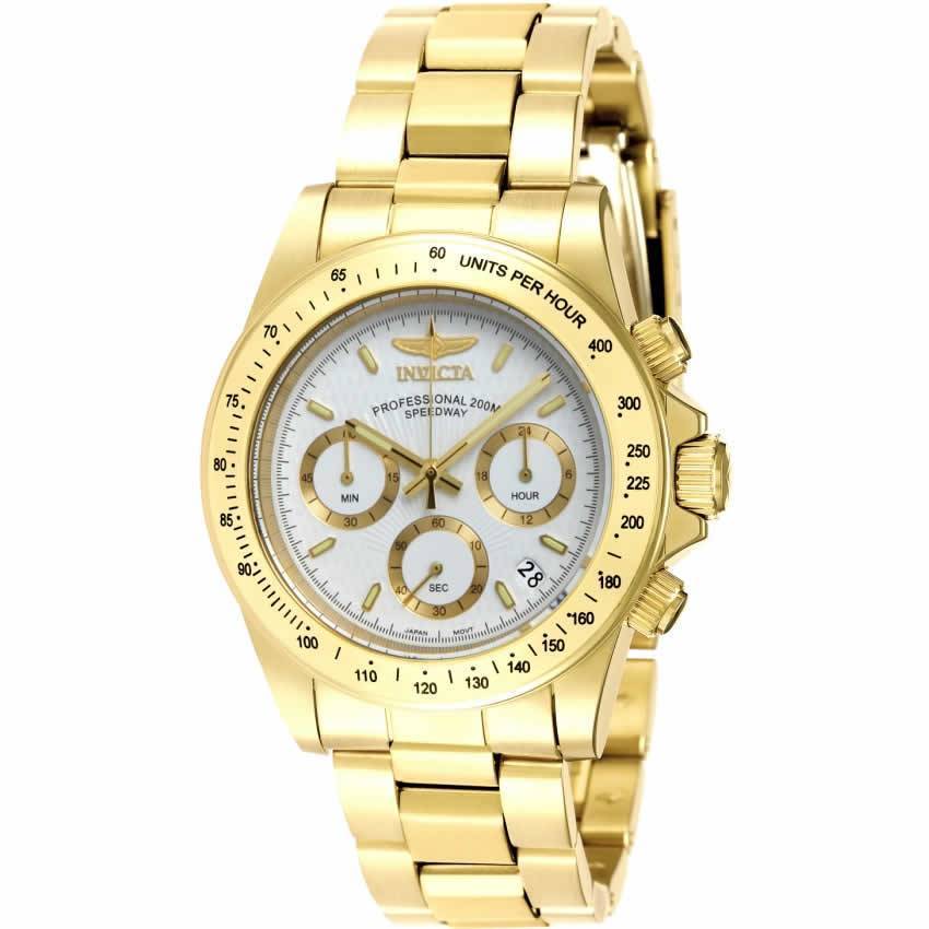 INVICTA 7030 SIGNATURE MEN’S QUARTZ CHRONOGRAPH WHITE DIAL WATCH - Large