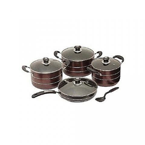 Hoffner 8pcs Non Stick Set With Frying Pan,fry Pan 24cl, pots 26,28 and 30 Cl