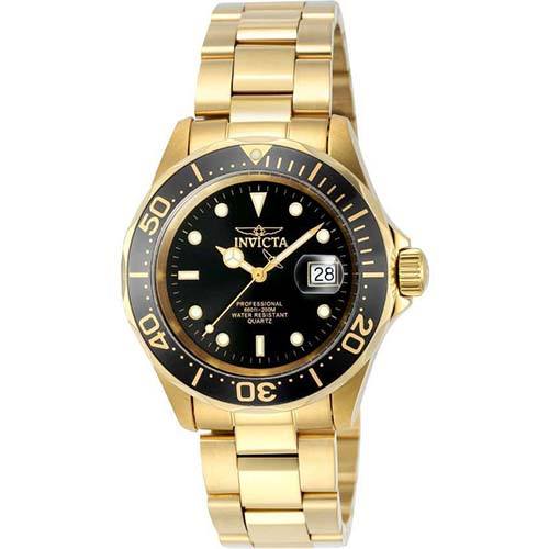 INVICTA 9311 MEN’S PRO DIVER SWISS QUARTZ BLACK DIAL WATCH - Large