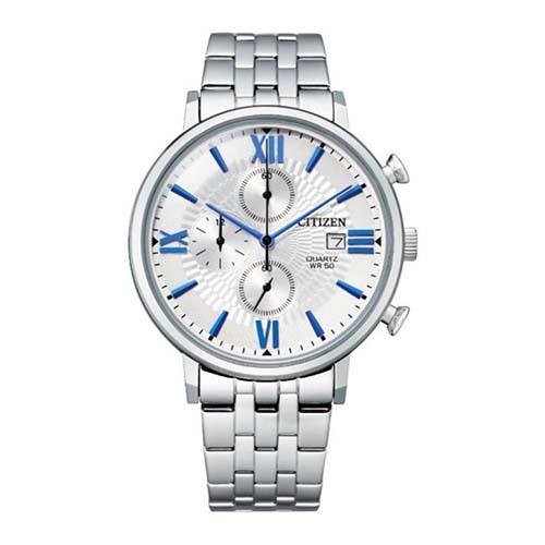 CITIZEN AN3610-71A MEN’S CHRONOGRAPH DISPLAY QUARTZ AND STAINLESS STEEL STRAP WATCH - Large