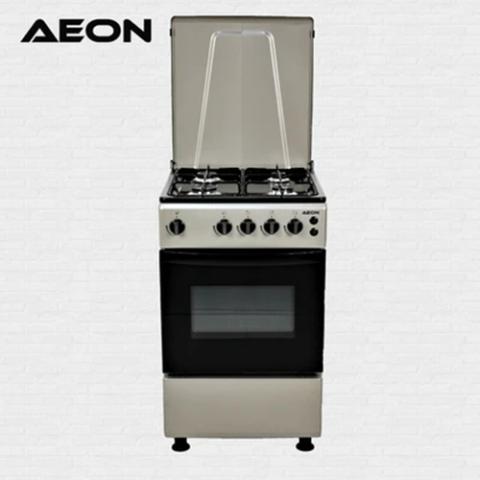 Aeon Gas Cooker | Aeon Gas Cooker 50x50 With 4 Gas Burner Inox Hob Silver Colour - S5401MEIXPDBS