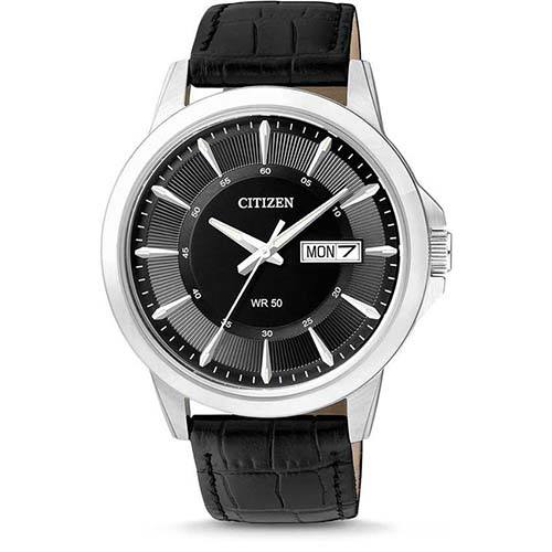 CITIZEN BF2011-01E MEN’S QUARTZ ANALOG LEATHER MEDIUM WATCH - Large