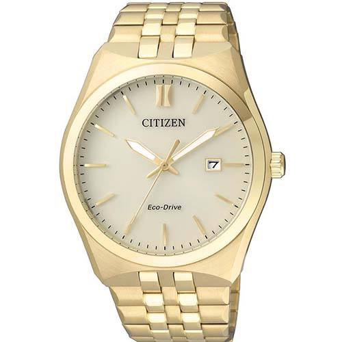 CITIZEN BM7332-61P MEN’S ECO-DRIVE GOLD ANALOG MEDIUM WATCH - Large