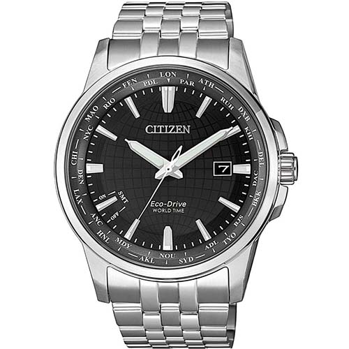 CITIZEN BX1001-89E MEN’S ECO-DRIVE WORLD TIME SAPPHIRE PERPETUAL WATCH - Large