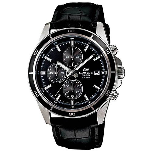 CASIO MEN’S EFR-526L-1AVUDF EDIFICE CHRONOGRAPH BLACK DIAL MEDIUM WATCH - Medium