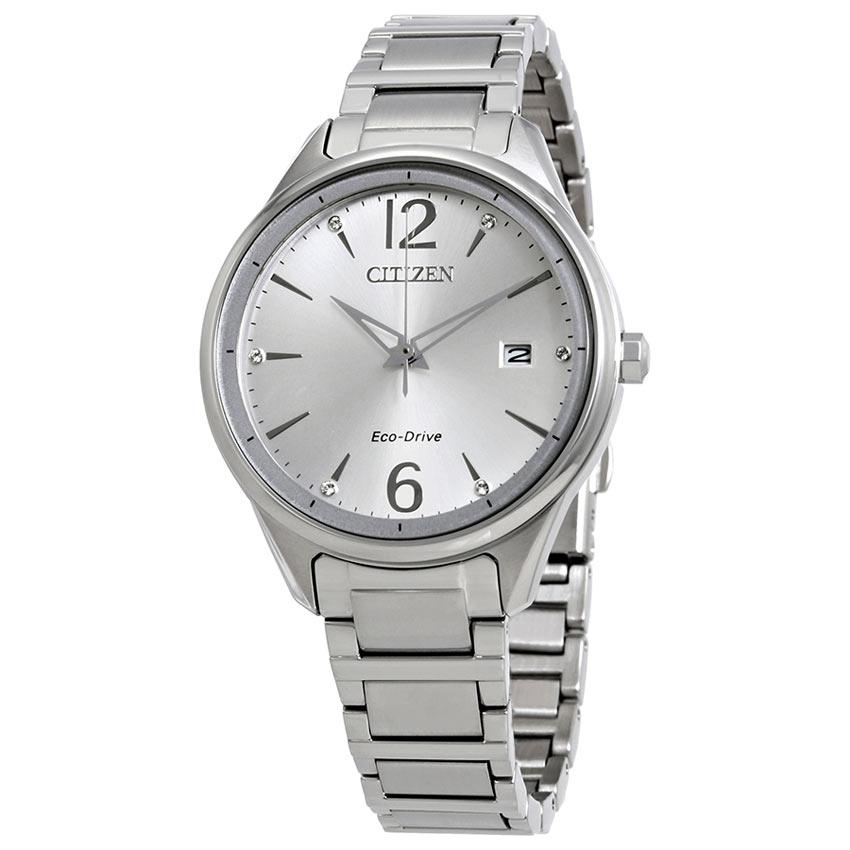 Citizen Women’s Chandler Eco-Drive Silver Dial Watch |FE6100-59A| - Medium