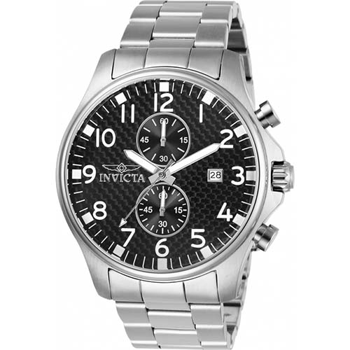 INVICTA 0379 MEN’S SPECIALTY QUARTZ CHRONOGRAPH BLACK DIAL WATCH - Large