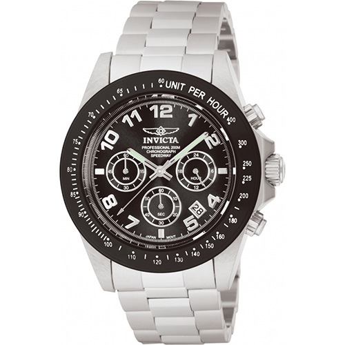 INVICTA 10701 MEN’S SPEEDWAY CHRONOGRAPH SILVER BRACELET WATCH - Large