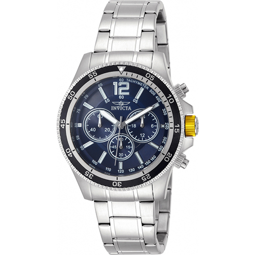 INVICTA 13974 MEN’S SPECIALTY BLUE DIAL STAINLESS STEEL CHRONOGRAPH WATCH - Medium