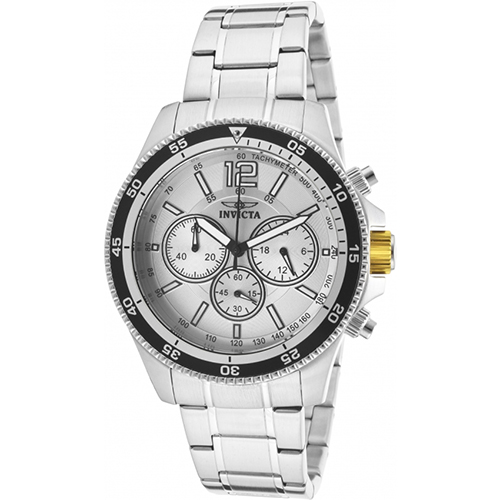 INVICTA 13975 MEN’S SPECIALTY SILVER DIAL CHRONOGRAPH WATCH - Large