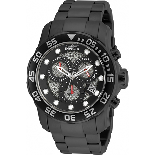 INVICTA 19838 MEN’S PRO DIVER BLACK & SILVER DIAL SCUBA WATCH - Large