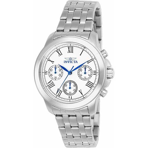 INVICTA 21653 WOMEN’S SPECIALTY QUARTZ CHRONOGRAPH SILVER DIAL WATCH - Large