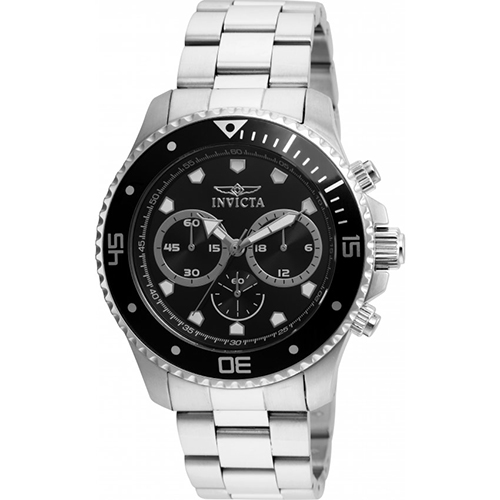 INVICTA 21787 MEN’S PRO DIVER BLACK DIAL CHRONOGRAPH WATCH - Large