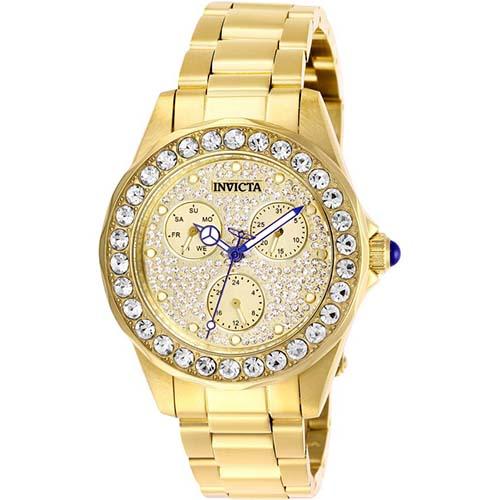 INVICTA 28461 WOMEN’S ANGEL MULTIFUNCTION GOLD WATCH - Large