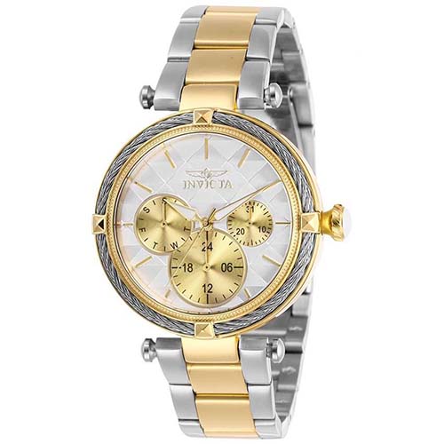 INVICTA 28960 WOMEN’S BOLT WHITE DIAL TWO-TONE BRACELET WATCH - Large