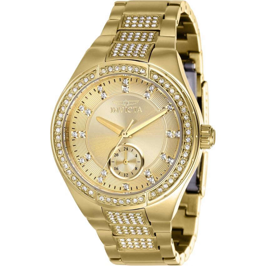 INVICTA 38631 WOMEN’S SPECIALTY QUARTZ GOLD DIAL, BRACELET WATCH - Large