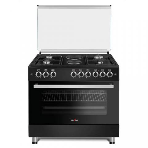 KENSTAR GAS COOKER WITH 4 GAS BURNERS AND 2 HOTPLATES – KS-GCF6090-4B2E