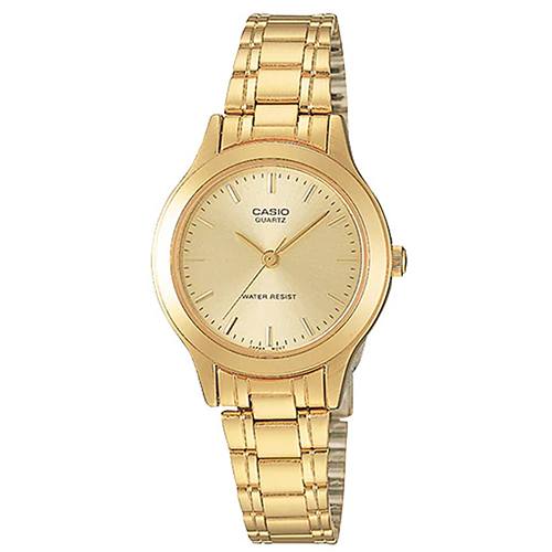 CASIO LTP-1128N-9ARDF WOMEN’S GOLD ENTICER BRACELET SMALL WATCH - Large