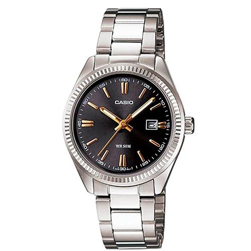 CASIO LADIES LTP-1302D-1A2VDF ENTICER STAINLESS STEEL MEDIUM WATCH - Large