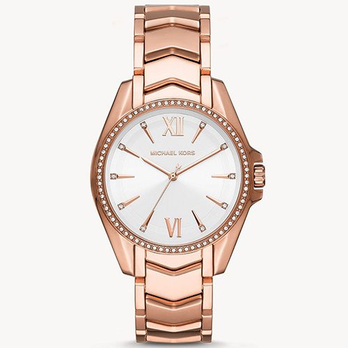 MICHAEL KORS MK6694 WOMEN’S WHITNEY ROSE GOLD STAINLESS STEEL WATCH - Large