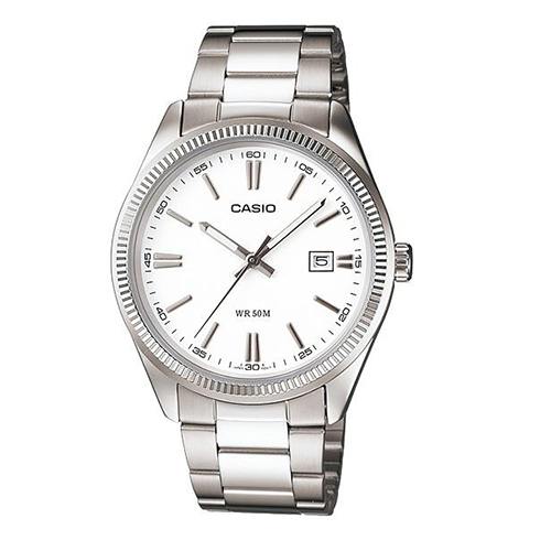 CASIO GENT’S MTP-1302D-7A1VDF ENTICER SILVER DIAL SMALL WATCH - Large