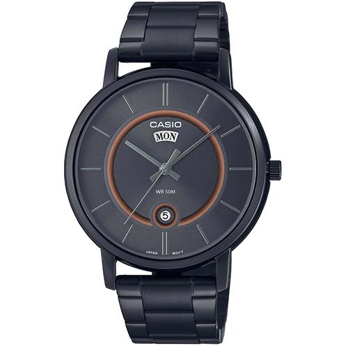 CASIO MTP-B120B-8AVDF MEN’S MULTIFUNCTION BLACK BRACELET WATCH - Large