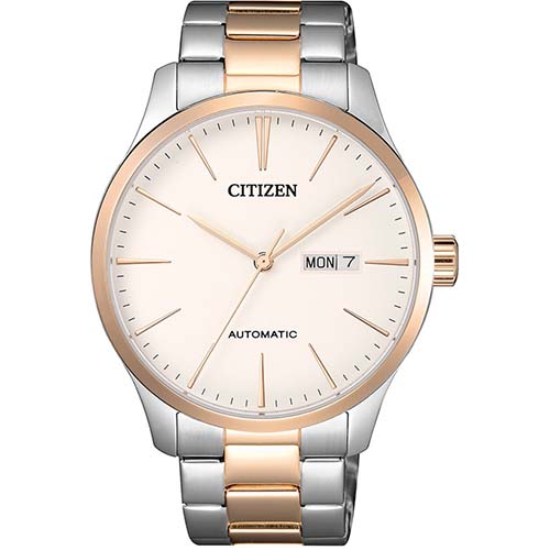 CITIZEN NH8356-87A MEN’S AUTOMATIC ANALOG TWO-TONE BRACELET MEDIUM WATCH - Large