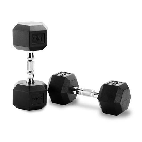 PIVOT FITNESS D2200.4 RUBBER HEX DUMBBELL 4KG [PAIR]