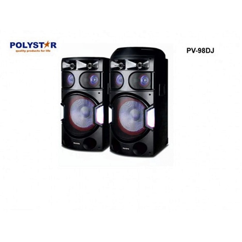 Polystar LED Display DVD Home Theatre Bluetooth/ Card Reader/ Multi Colour/ Top Panel/ PMPO 80000W - PV-98DJ